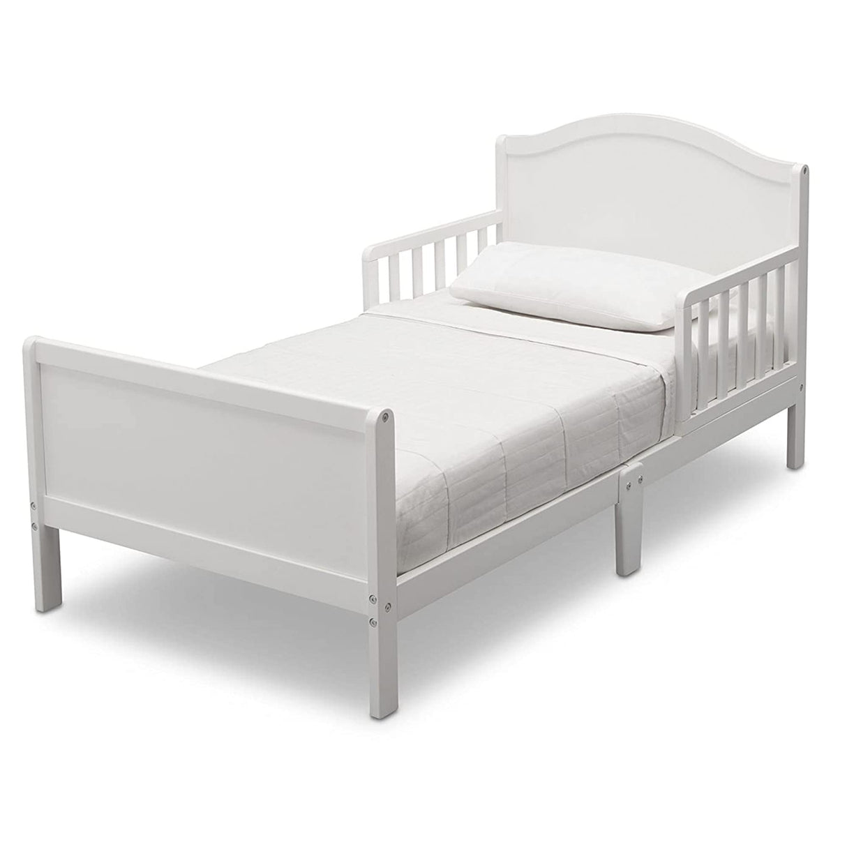 Delta Children Bennett Wood Toddler Bed - Greenguard Gold Certified, Bianca White Delta Children