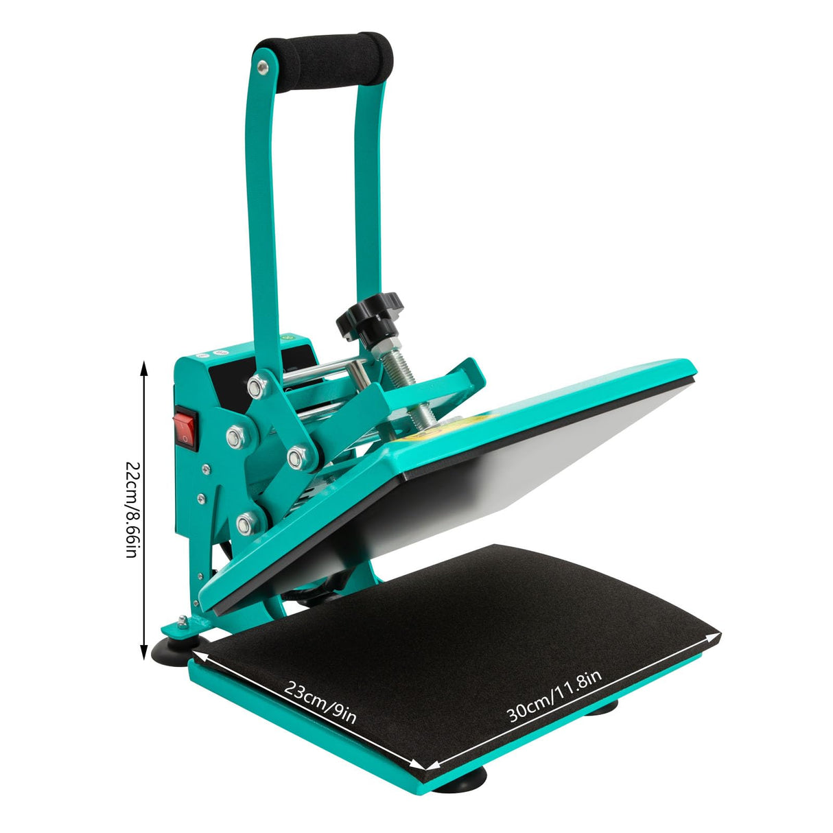 Heat Press Machine for T-Shirts Industrial Spray Molding Heat Transfer Press with 4 Tubes Heating Sublimation for Stores, Pillows, Mugs, Phone Cases, Clamshell Heat Press Machine for T-Shirt(Blue) LiaoDaza