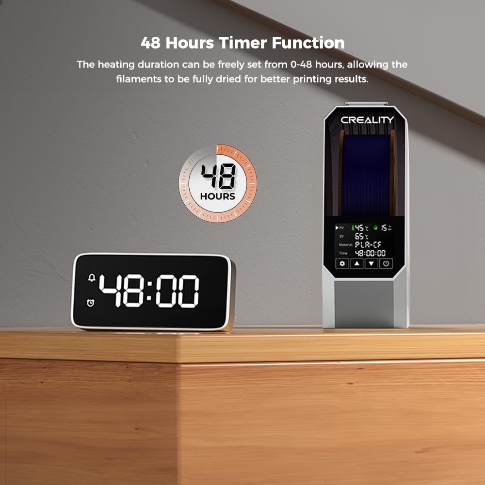 Creality Official Space PI Filament Dryer,3D Printer Filament Dryer Box with 360° 110W PTC Hot-Air Heating, Upgraded Filament Dehydrator Storage Box Support Nylon ABS PETG PLA TPU 1.75/2.85mm Skouphy