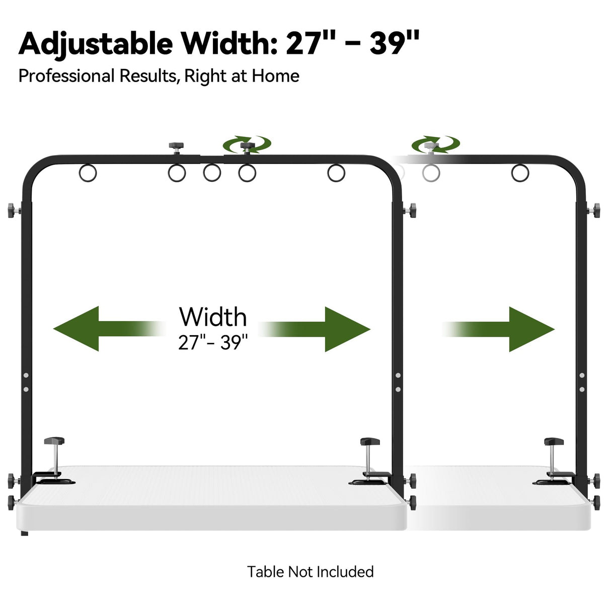 Josmimic Adjustable Dog Grooming Arm for Table: 42'' Height, 27''–39'' Width, Clamp Fits Up to 2.76'', with Hammock & 2 Nooses – Portable Pet Grooming Station for Nail Trimming, Cats & Dogs at Home Josmimic