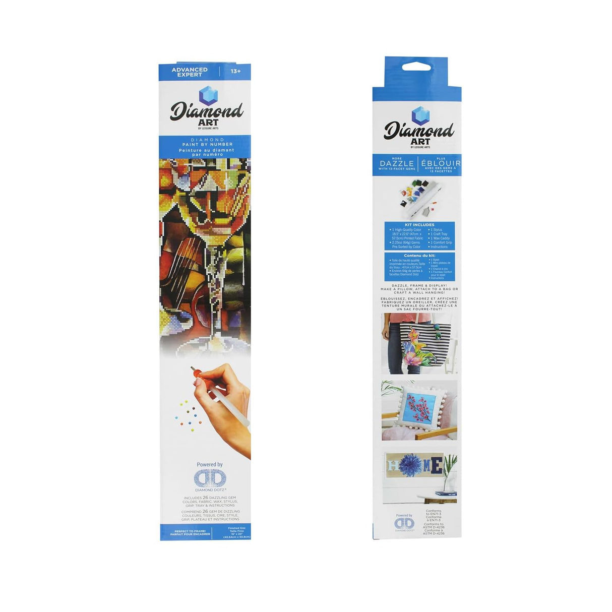 DIAMOND ART BY LEISURE ARTS Diamond Painting Kits for Adults 14"X16" Advanced Abstract Wine, Full Drill, Art Kits, Dimond Art, for Adults, Kit DIAMOND ART BY LEISURE ARTS