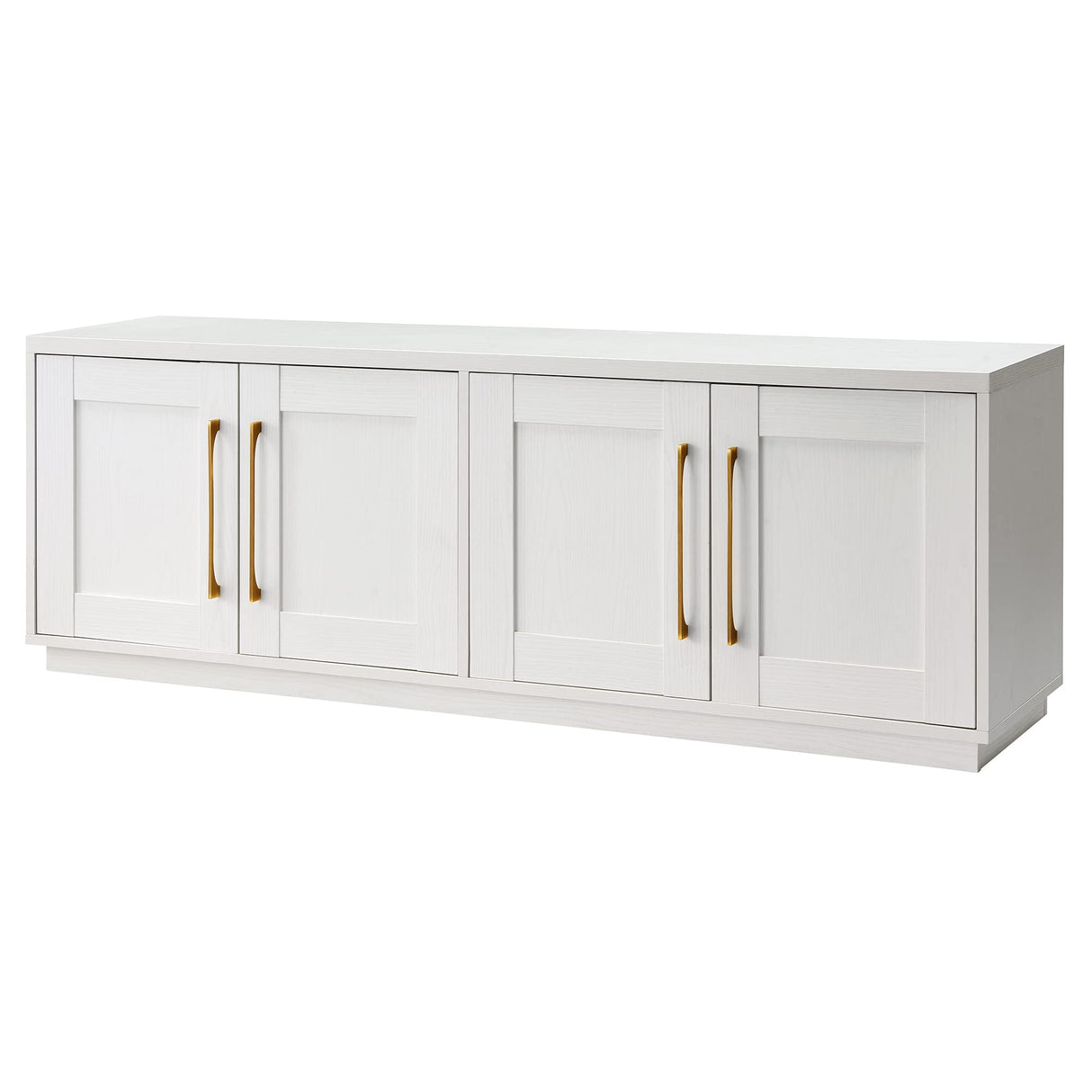 Henn&Hart Tillman Rectangular TV Stand for TV's up to 80" in, 68" Wide, White Henn&Hart