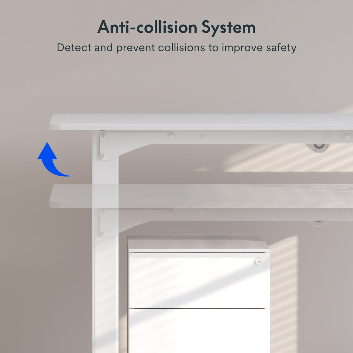 FLEXISPOT E6Q 4 Legs Standing Desk 63 x 28 Inch Adjustable Height Desk with Splice Board Home Office Sit Stand Up Desk, White Top + White Frame FLEXISPOT