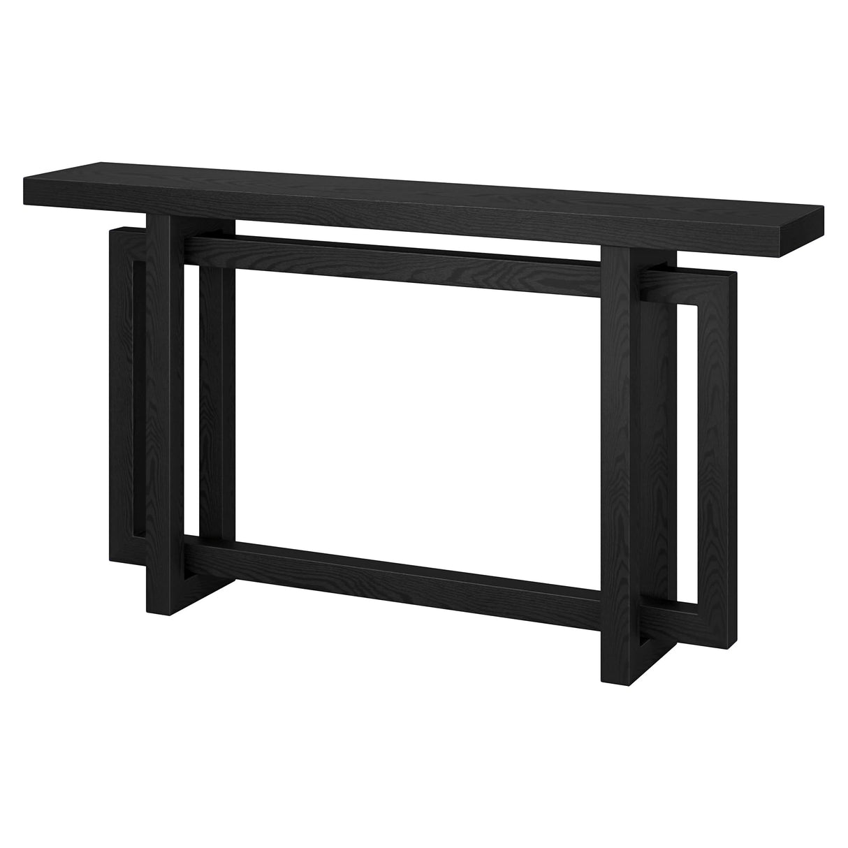 Henn&Hart Breslow Console Table, 55" Wide, Black Henn&Hart