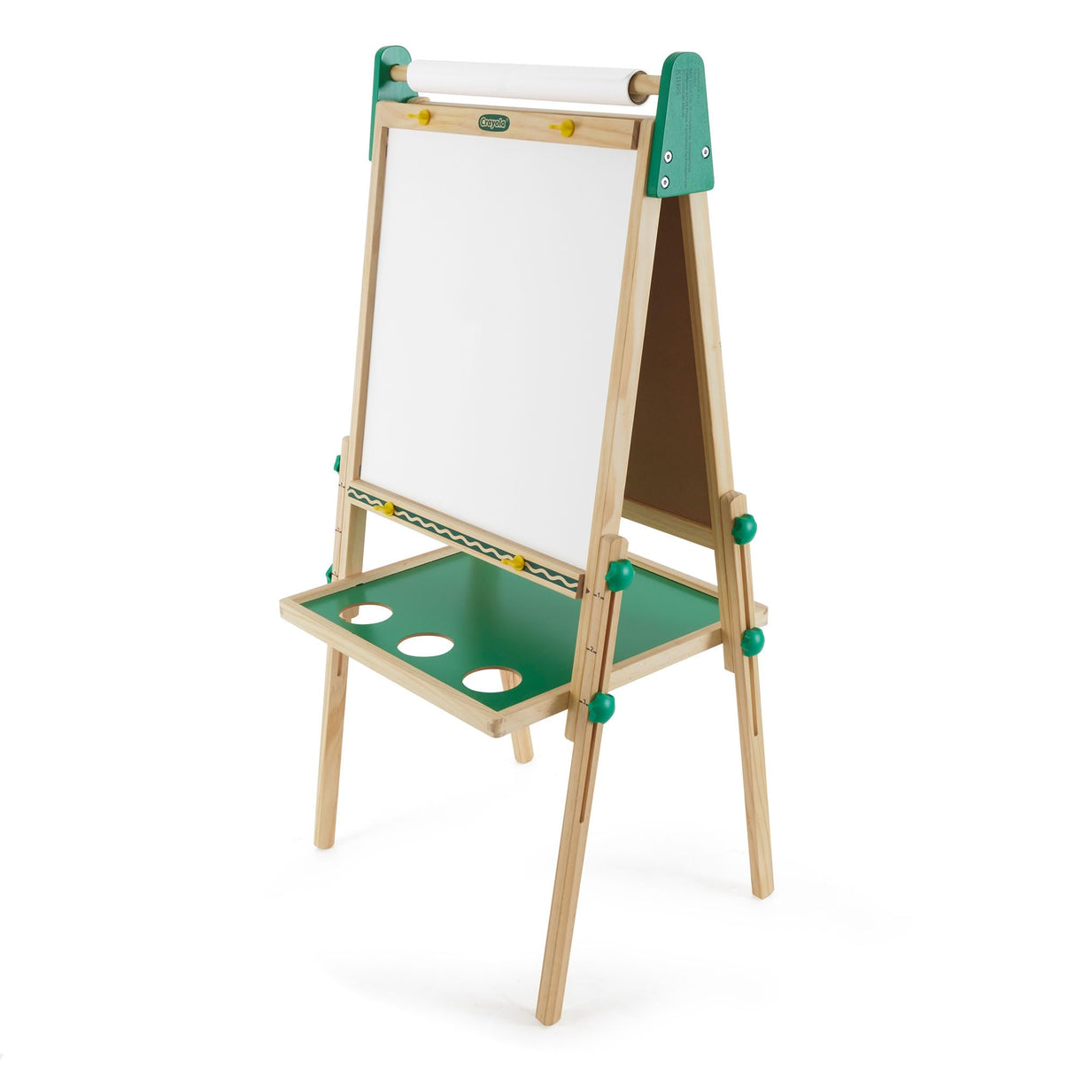 Crayola Wooden Art Easel for Kids, 2-in-1 Dry Erase Board & Chalkboard, Gifts for Toddlers, Ages 3, 4, 5 Crayola