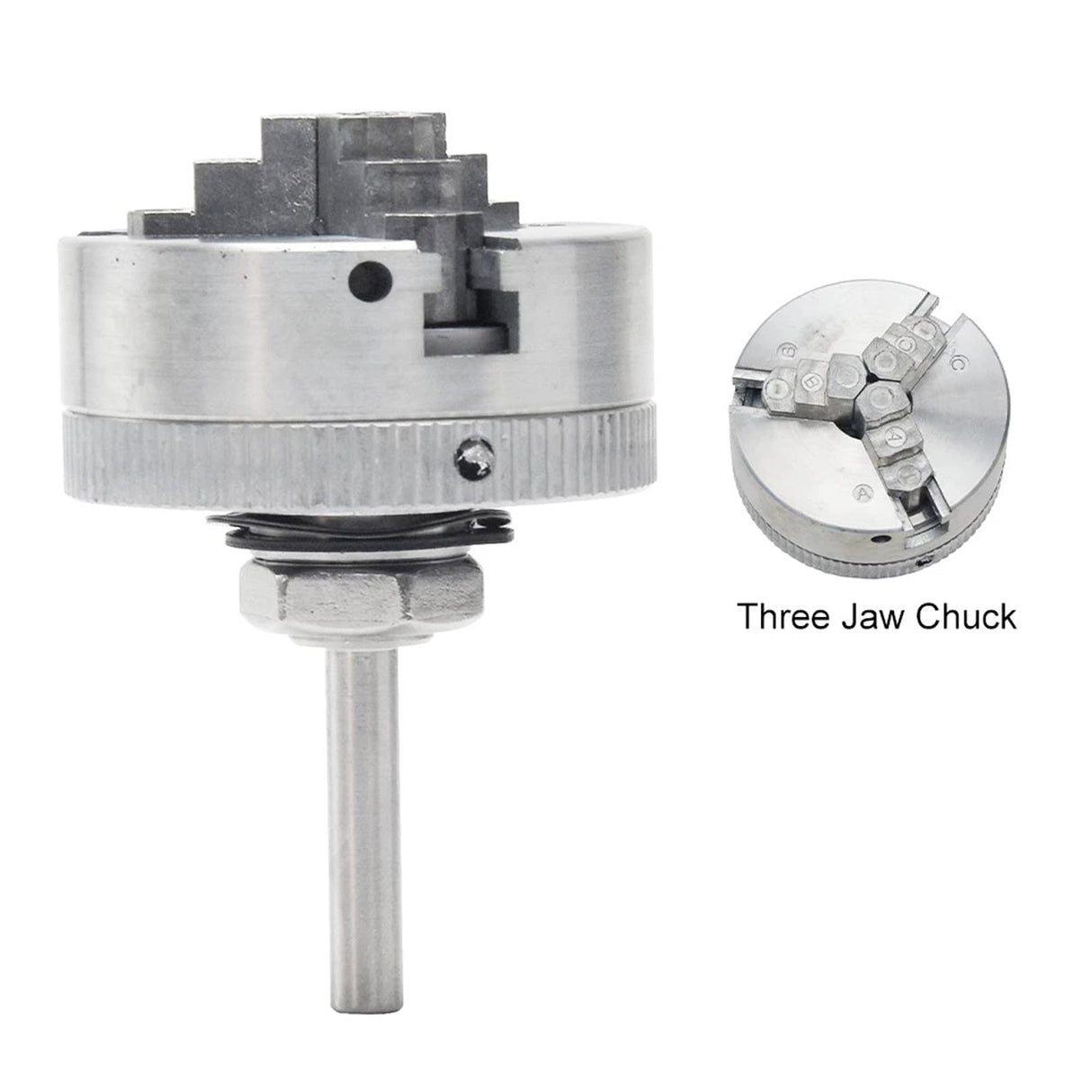 Topyond 3 Jaw Lathe Chuck Set, Aluminum Alloy Lathe Jaw, Self Centering Lathe Chuck Plate with X1 Connecting Rod 10x35mm Clamping Topyond