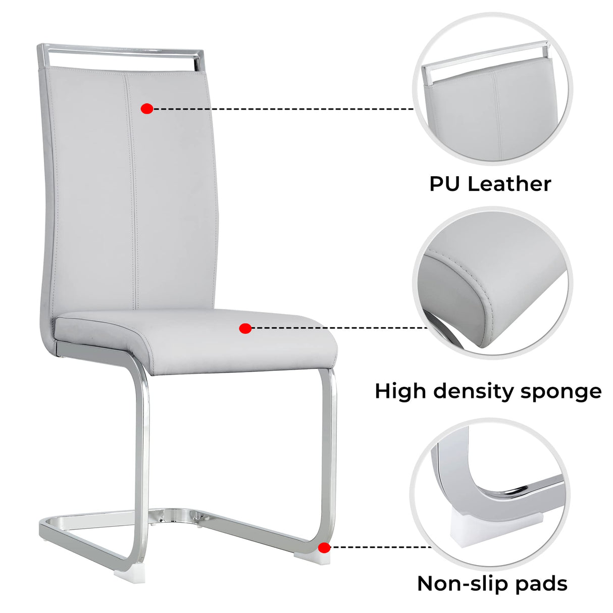 hohoedc 63" Morden Faux Marble Dining Room Table Set,Big Kitchen Dining Table for 6-8 with MDF Base,7 Piece Rectangle Dining Table Set &6 Pu Leather Upholstered Chairs Ideal hohoedc