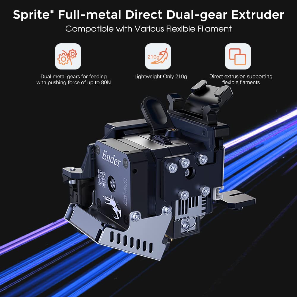 2024 New Version Creality Ender 3 S1 Pro with 200mm/s Printing Speed, Sprite Direct Extruder CR Touch Auto Leveling 300℃ High-Temp Printing, Dual Z-axis Screw Printing Size 8.66x8.66x10.63 inch Comgrow