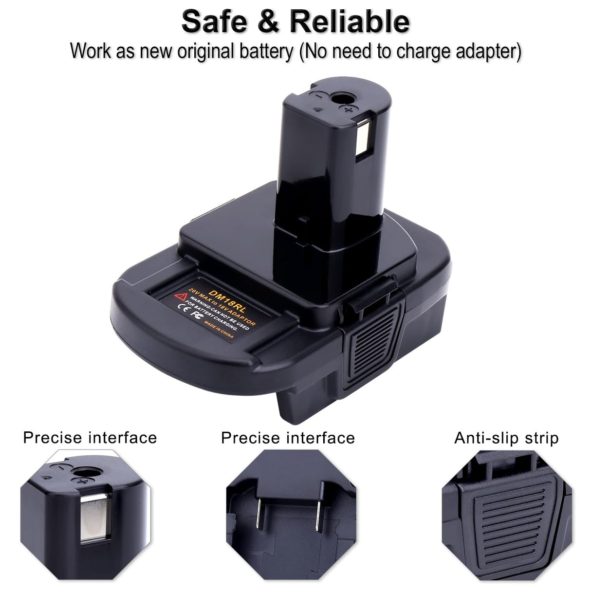 Biswaye Adapter Compatible with Dewalt 20V Battery to Replacement for Ryobi 18V One+ Battery, Adapter Compatible with Milwaukee M18 Battery to Replacement for Ryobi 18V One+ Battery P102 P189 P107 Biswaye