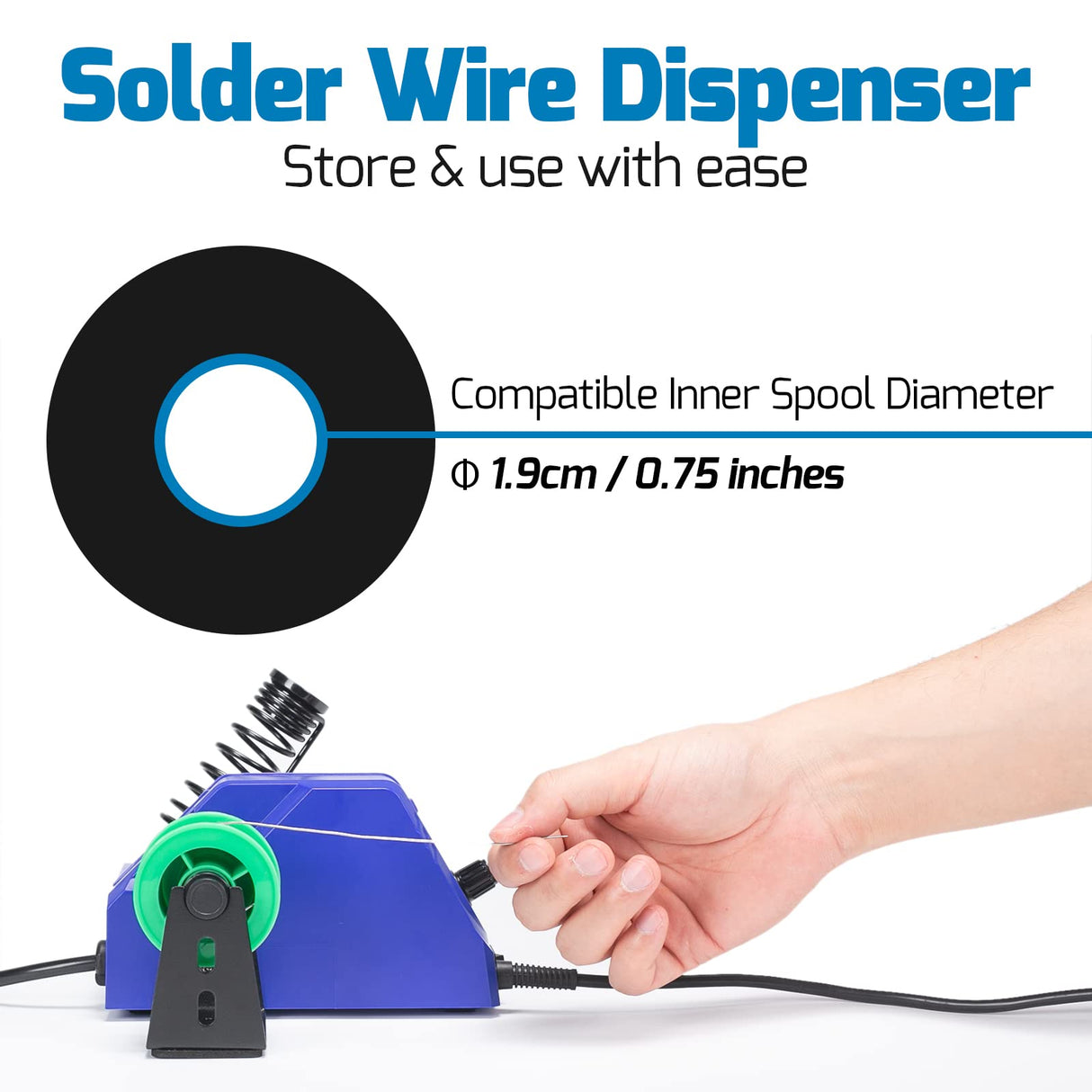 WEP 926LED V3 Soldering Iron Station Kit with Solder Wire, 5 Soldering Tips, Tip Cleaner,Tweezers, Desoldering Pump with Temperature Control, Sleep Mode, C-F Conversion Function WEP