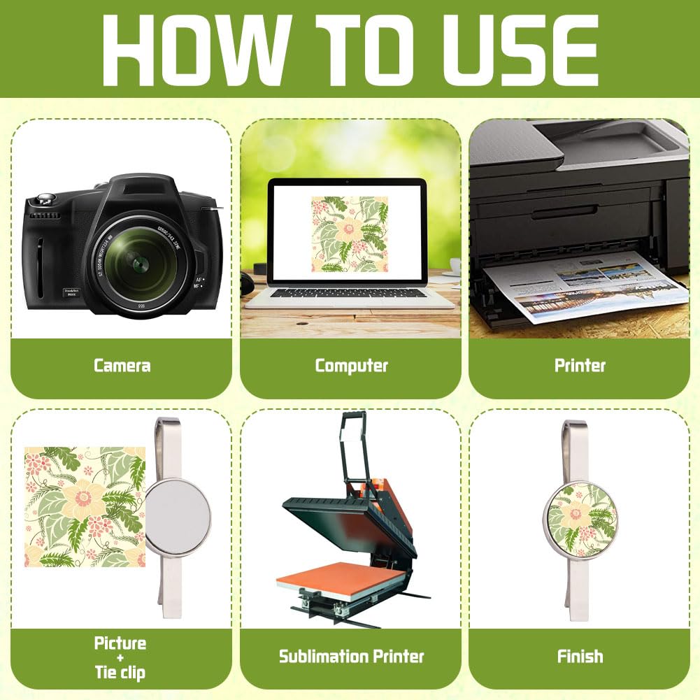 BAOZOON 3 Pcs Sublimation Tie Clip Blanks for Men Metal Tie Bars Heat Transfer DIY Tie Pins Pinch Clip for Wedding Birthday Business Holiday Parties BAOZOON