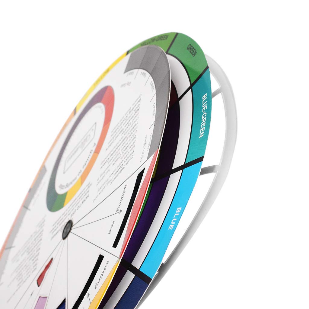 JimKing Creative Color Wheel, Paint Mixing Learning Guide, Art Class Teaching Tool for Makeup Painting Tattoo,Blending Board Chart Color Mixed Guide Hardboard(9.25inch) JimKing