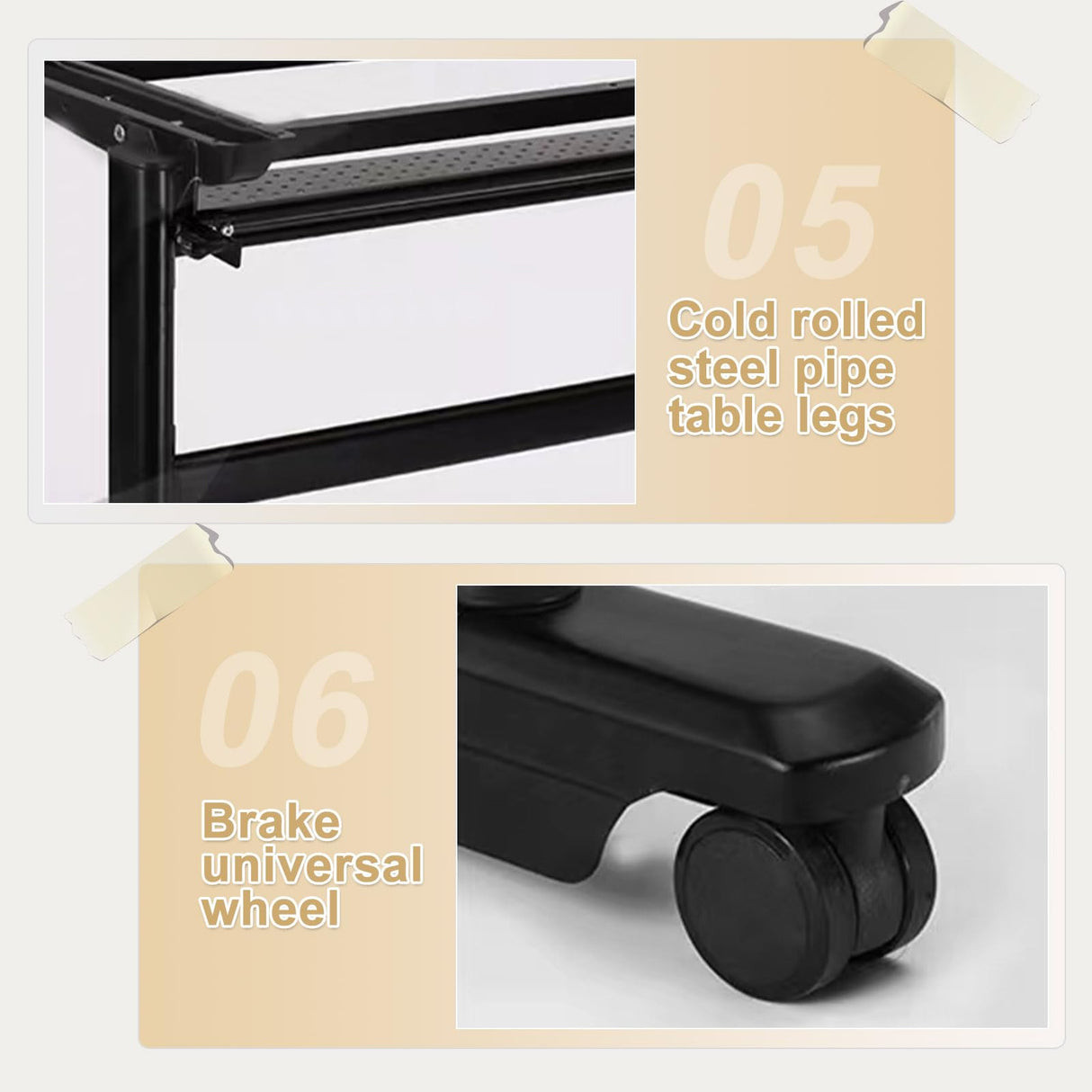 Conference Room Table,55.1" W x 23.6" D x 29.5" H Folding Modern Meeting and Office Table,Wood Conference Table with Wheels, for Training Seminar Classroom Table (4) Goakwwuz