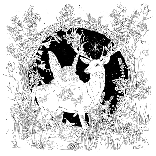 Mythographic Color and Discover: Wolf Moon: An Artist’s Coloring Book of Moonlit Animalia WoodArtSupply