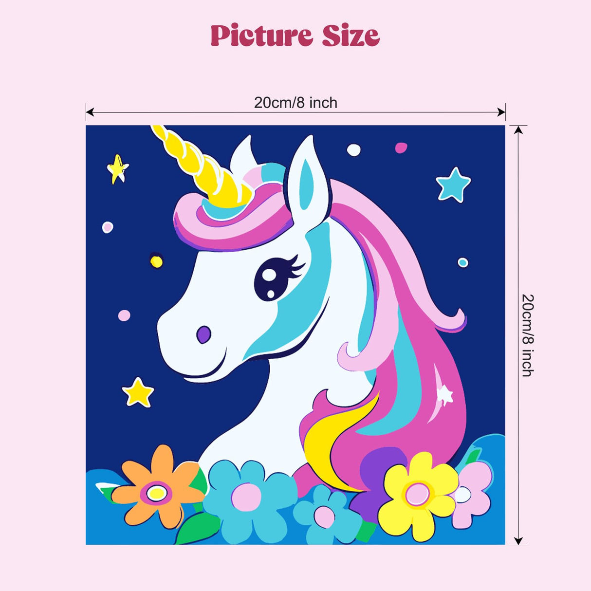 MXJSUA Framed 4 Pack Cute Animals Paint by Numbers Kit, DIY Paint by Number Kits for Kids Ages 6-12, Paint by Numbers Kits for Children Beginner, Acrylic Oil Painting for Home Wall Decor (8x8inch) MXJSUA