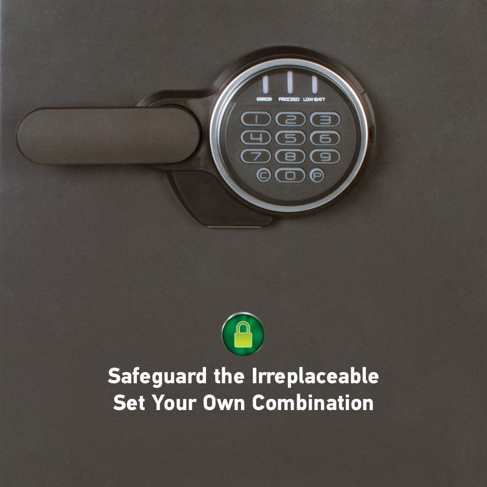 SentrySafe Black Fireproof Safe with Digital Push Button Keypad, Home Safe For Money, Documents, and other Valuables, 1.23 Cubic Feet, SF123ES SentrySafe