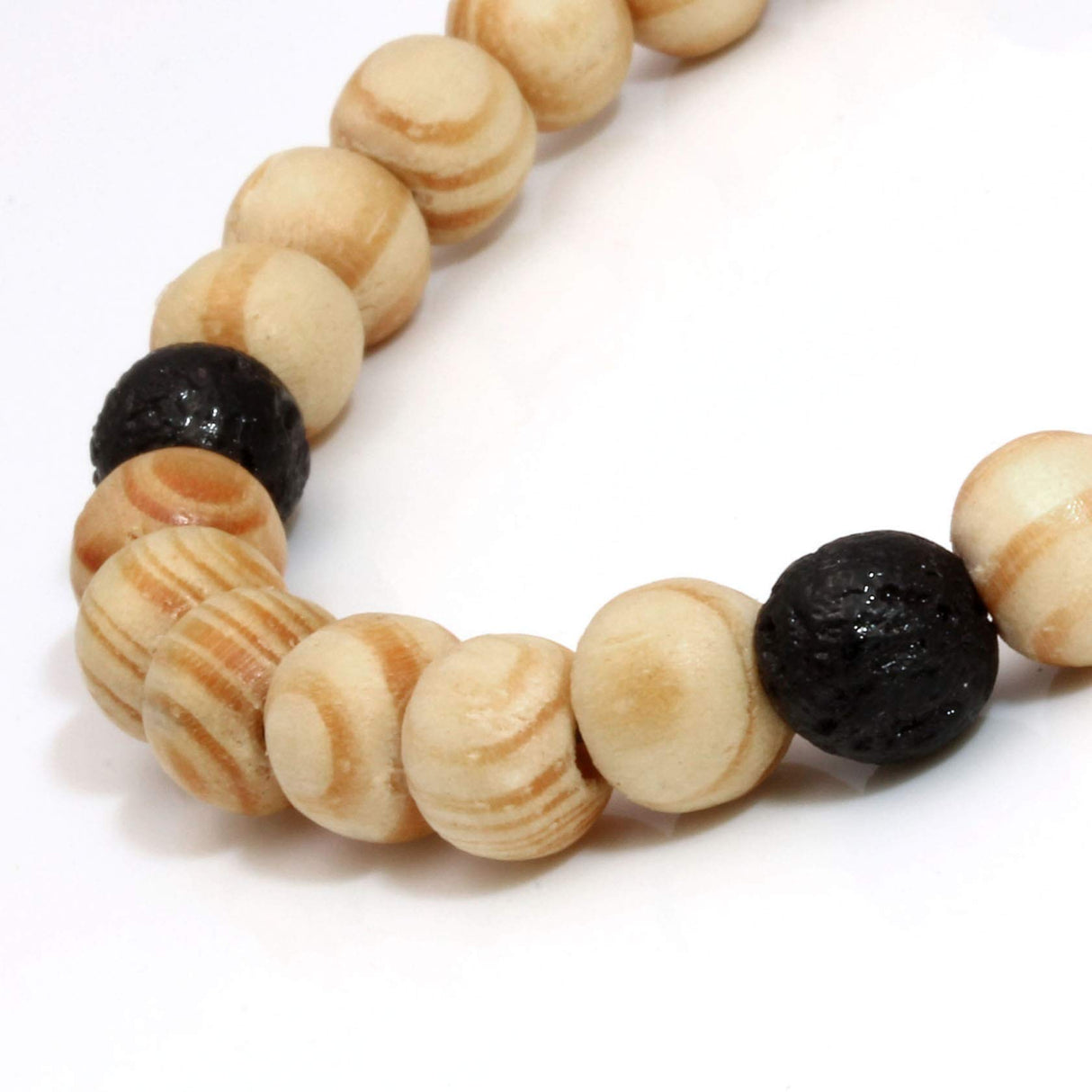MILAKOO 4Pcs Lava Rock Stone Beads Essential Oil Diffuser Bracelet for Men Women Wood Beads Bracelet MILAKOO