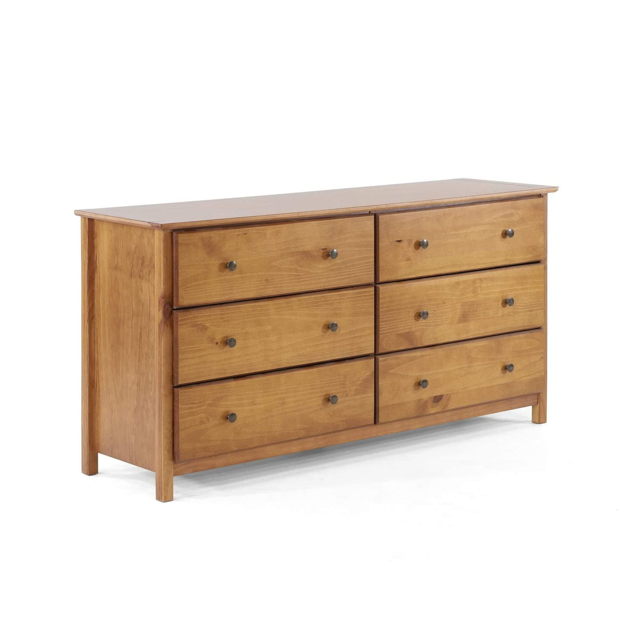 Grain Wood Furniture Shaker 6-Drawer Dresser, Solid Wood with a Walnut Finish Grain Wood Furniture