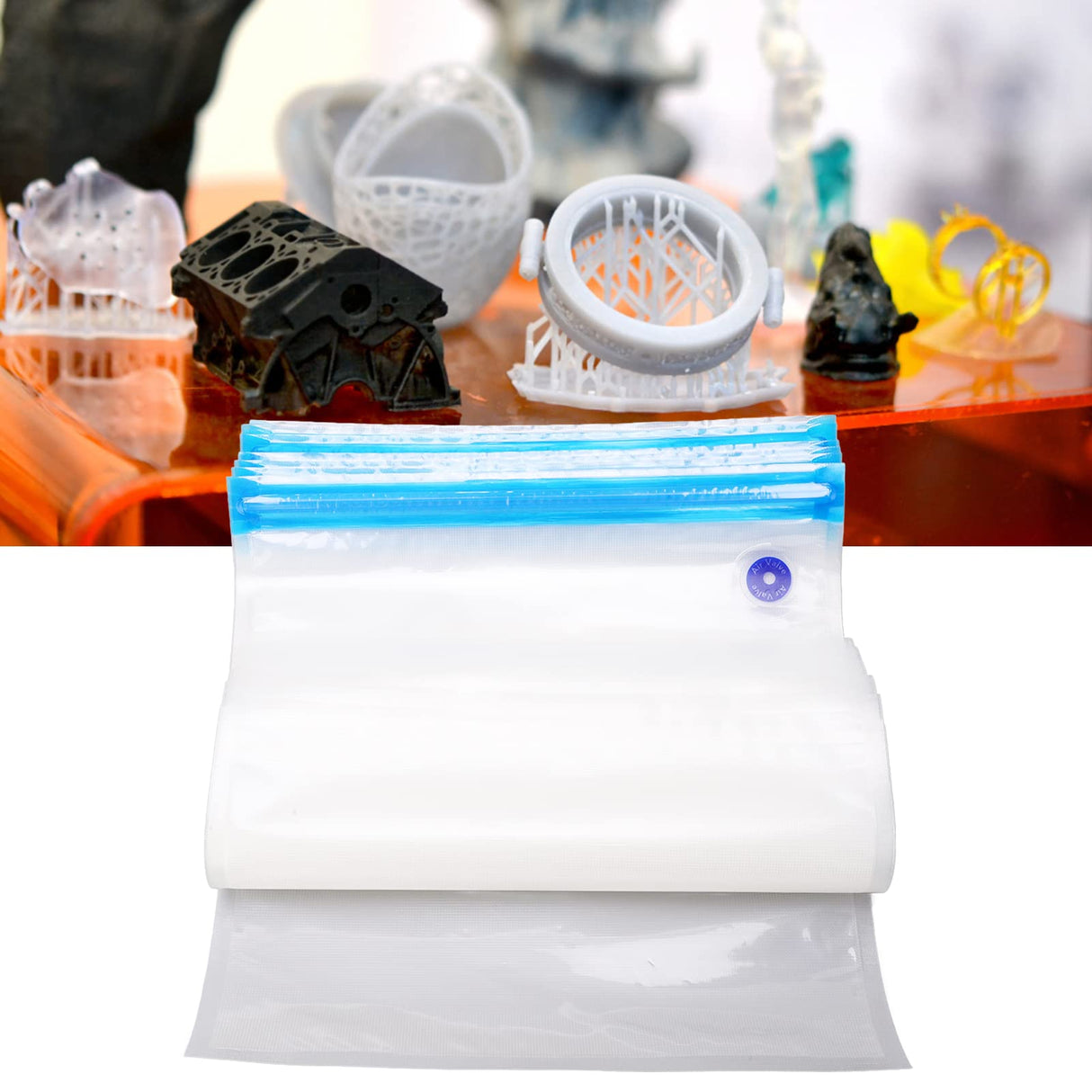 Filament Storage Bag, 20Pcs Vacuum Double Seal Water Proof Resealable Bag Widely Compatible Vacuum Sealed Bag Flexible Storage Dust Proof 3D Filament Storage for 3D Printer Filament Diydeg