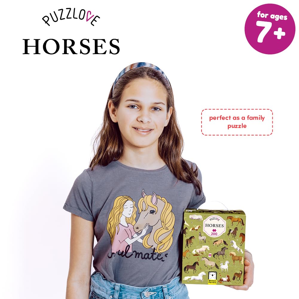 Puzzlove Horses (200 Pcs) 7+ Floor Puzzle Banana Panda