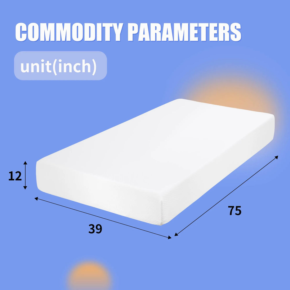 Twin Mattress 12 inch Memory Foam Mattress with CertiPUR-US Certified for Cool Sleep & Pressure Relief, Medium Firm Bed Mattress with Washable Cover, White, Twin Size Mattress Ckofgdsue