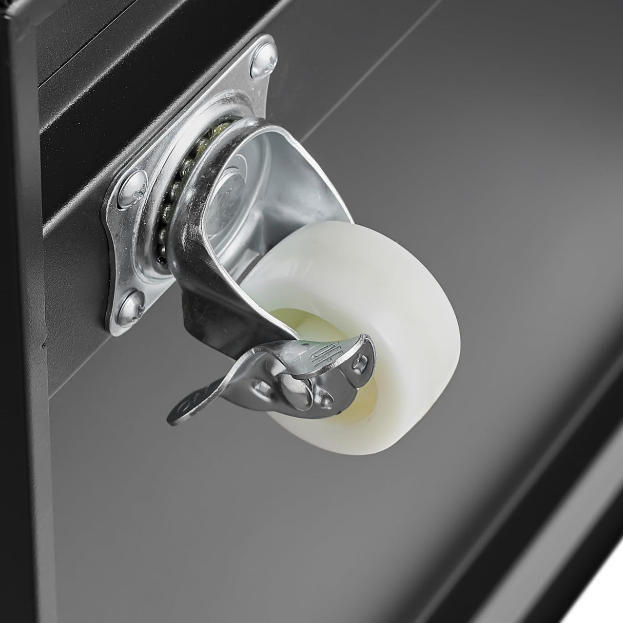 DKYNDSYN Metal Printer Stand with Storage Mobile File Cabinet on Wheels with Doors and Adjustable Shelf Rolling Printer Table Cart for Home Office Small Spaces Under Desk Printer Cabinet (Black) DKYNDSYN