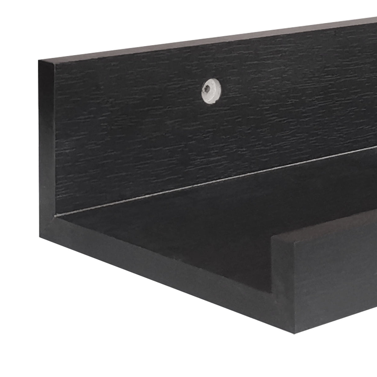 Art Emotion Black Floating Shelves | Set of 5 | Wall Shelf | Wood Bathroom Shelves | Bedroom | Living Room | Kitchen | Office & More (Black) Art Emotion