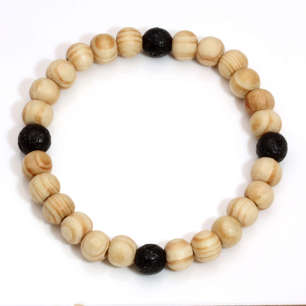 MILAKOO 4Pcs Lava Rock Stone Beads Essential Oil Diffuser Bracelet for Men Women Wood Beads Bracelet MILAKOO