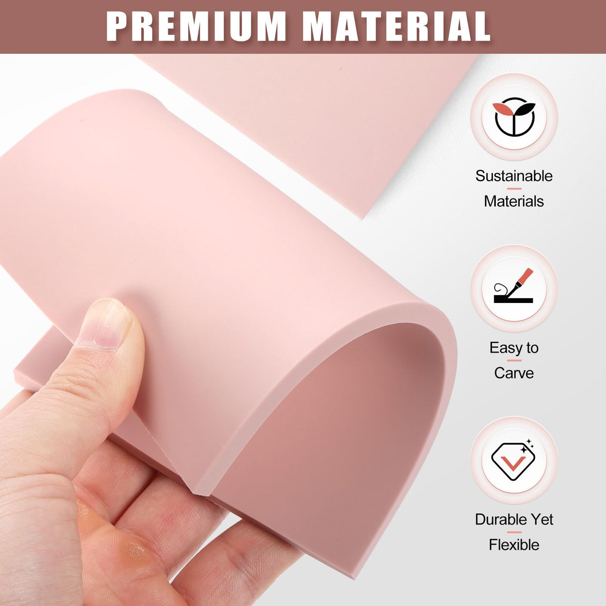 Linocut Kit for Printmaking with 5PCS 4"x6" Soft Rubber Linoleum Blocks, Brayer & Carving Tools – Block Printing & Stamp Making Supplies for Beginners & Artists Bobblebro