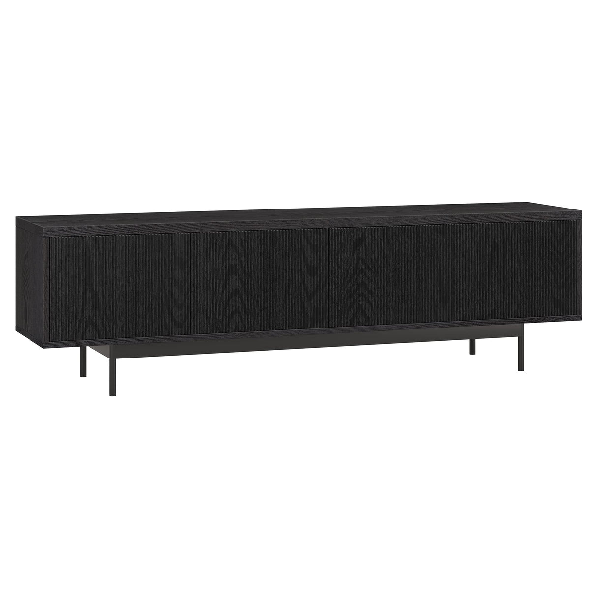 Henn&Hart Whitman TV Stand, 70" Wide, Black Henn&Hart