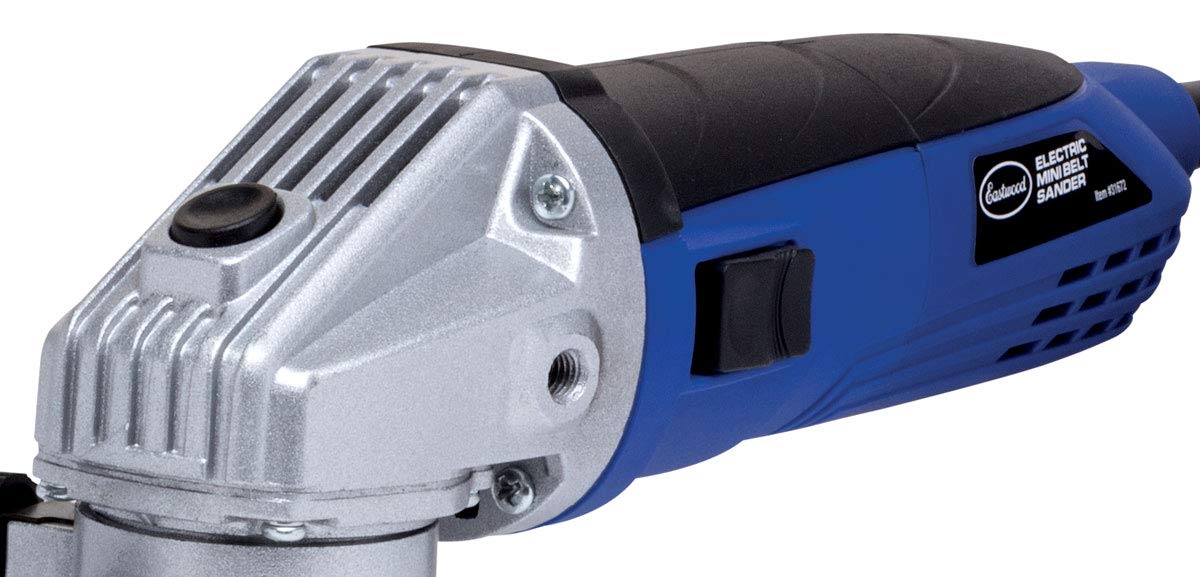 Eastwood Electric Mini Belt Sander | Robust 5.3 Amp Motor | Sanding and Grinding Tool | Lightweight Aluminum Body with Swivel Head | Grinder File Eastwood