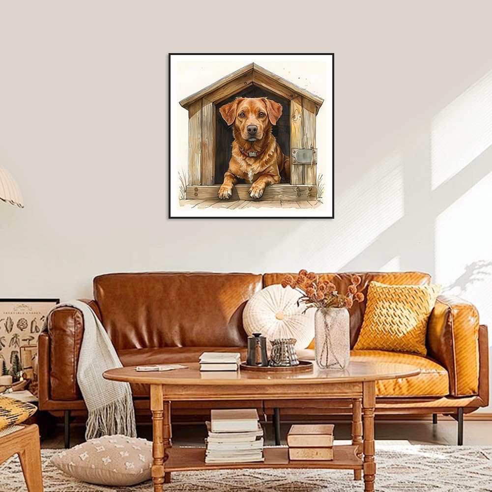 Acudotr Diamond Painting Kits for Adults, 5D DIY Diamond Art Kits for Beginners, Full Drill Diamond Painting Kits for Home Wall Decor, Dog, 12x12 Inch Acudotr