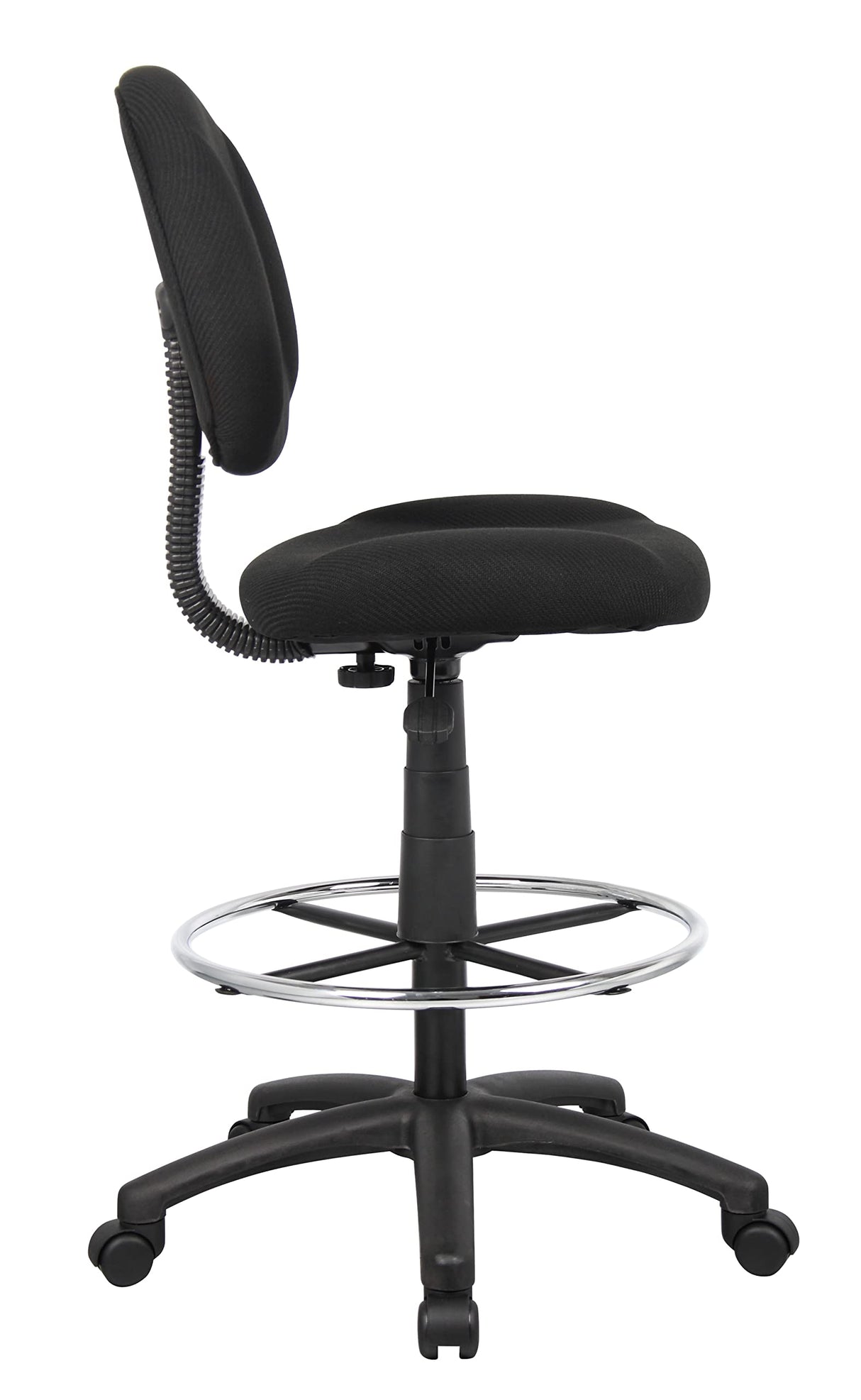 Boss Office Products Ergonomic Works Drafting Chair without Arms in Black Boss Office Products