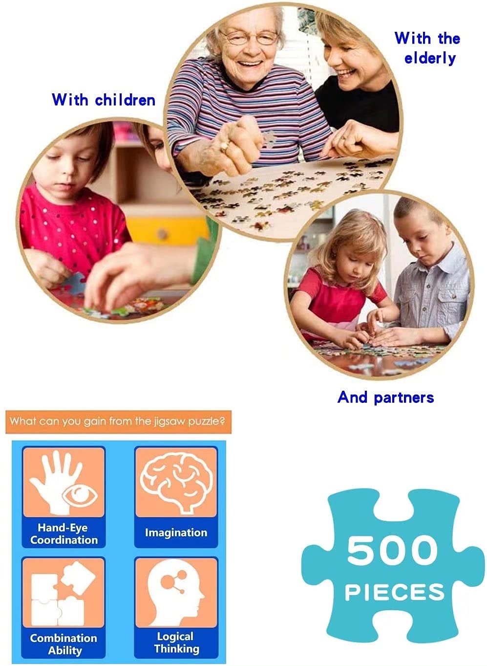 WZVZGZ 500 Pieces of Jigsaw Puzzles-Baseball in The Past-Adult Puzzles, Children Puzzles, Promote Hand-Eye Coordination, Family or Friends Gatherings, Family Games, Puzzle Games WZVZGZ