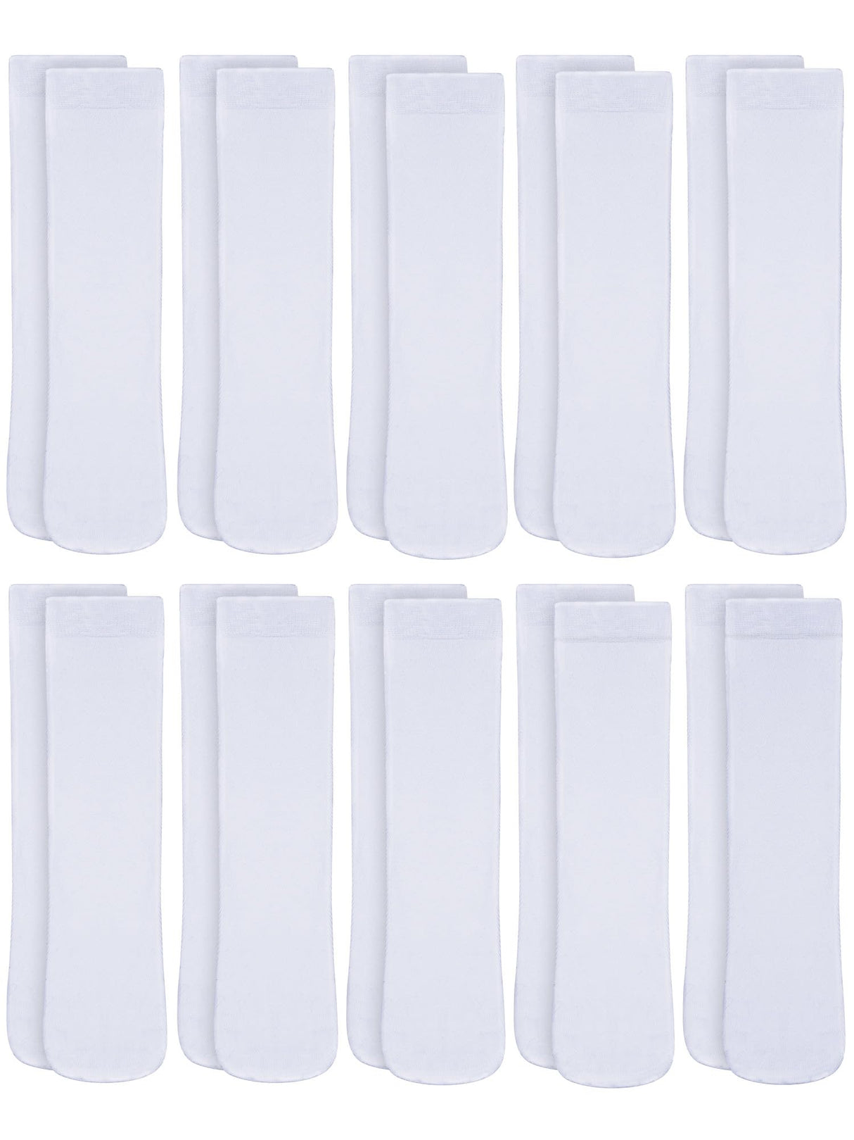 Vabean 10 Pairs Blank White Sublimation Socks Halloween DIY Socks Printable Athletic Socks Full Sublimation Socks Unisex Sports Crew Socks, One Size Vabean