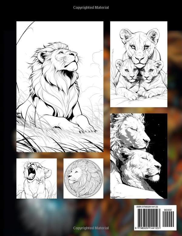 Lions, A Coloring Book Majosta