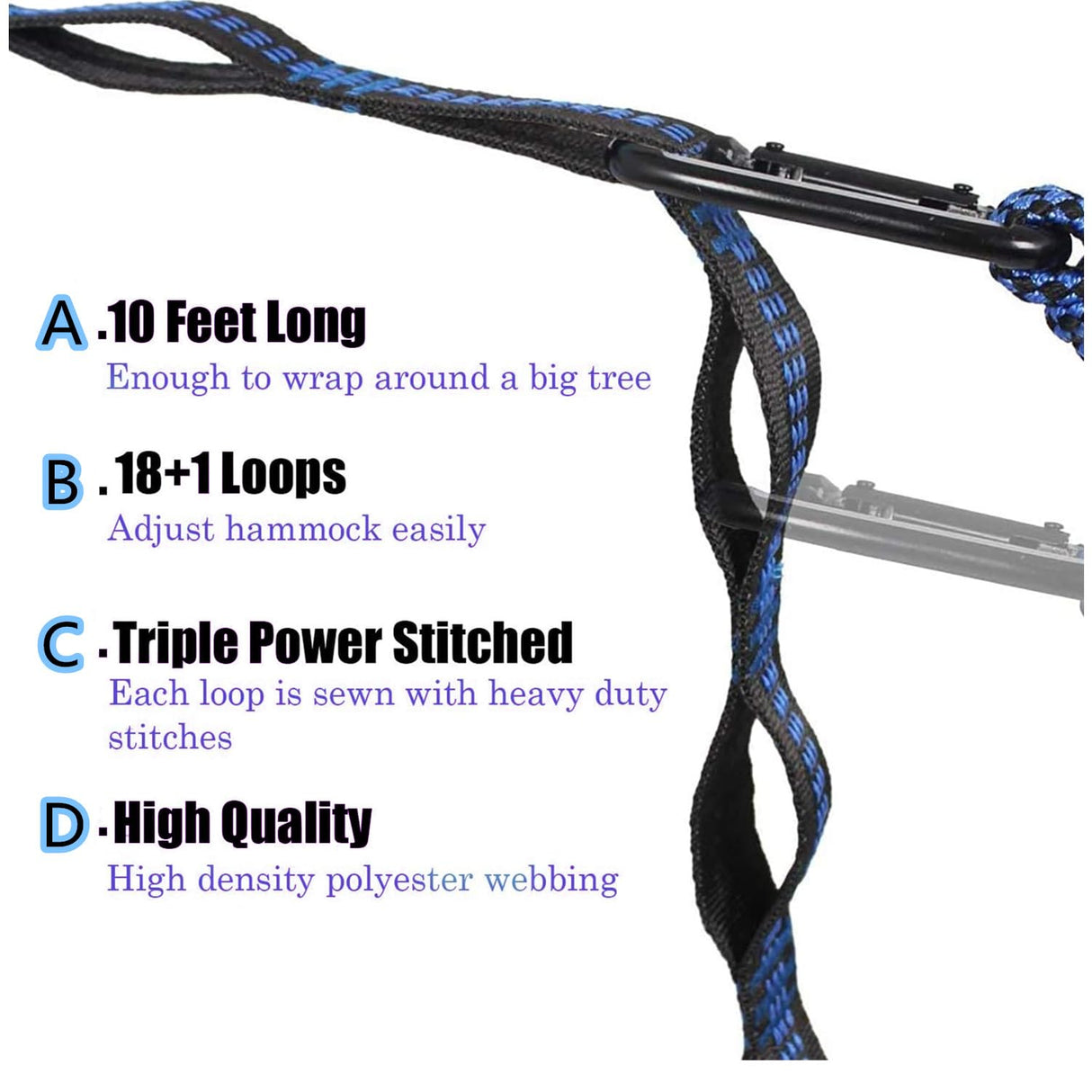 Camping Hammocks, Double & Single Hammock with Tree Straps,Portable Lightweight Parachute Nylon Camping Gear for Outside Hiking Beach Backpack Survival Travel- Up to 500lbs Ovyuzhen