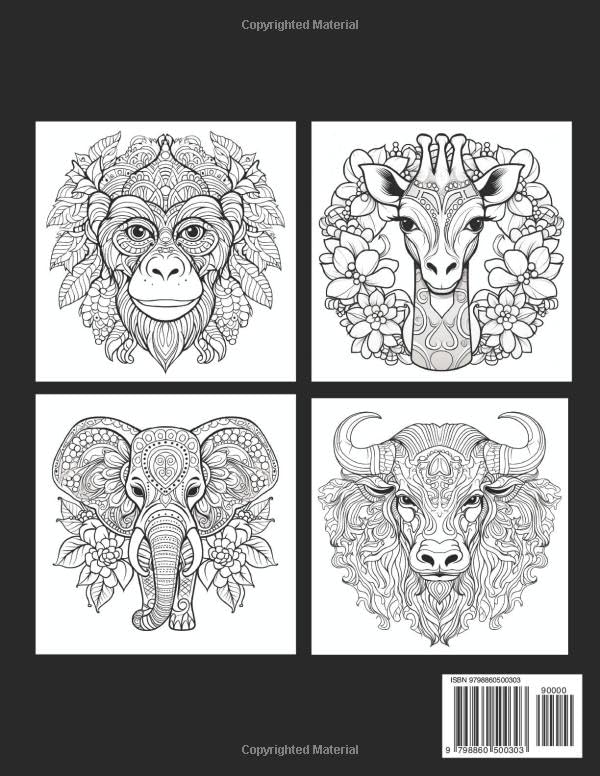 Wild Mandalas: African Animals Coloring Book (Explore Creativity with Versatile Coloring Books for All Ages!) WoodArtSupply