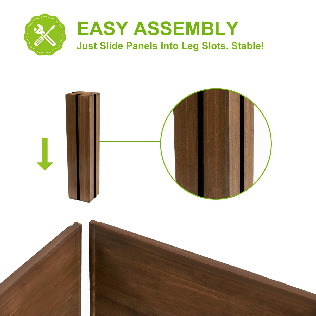 ketive Raised Garden Bed Without Legs -14.85 sq ft Large Elevated Wood Planter Box for Vegetables, Flowers, Herbs, and Succulents(Brown) ketive