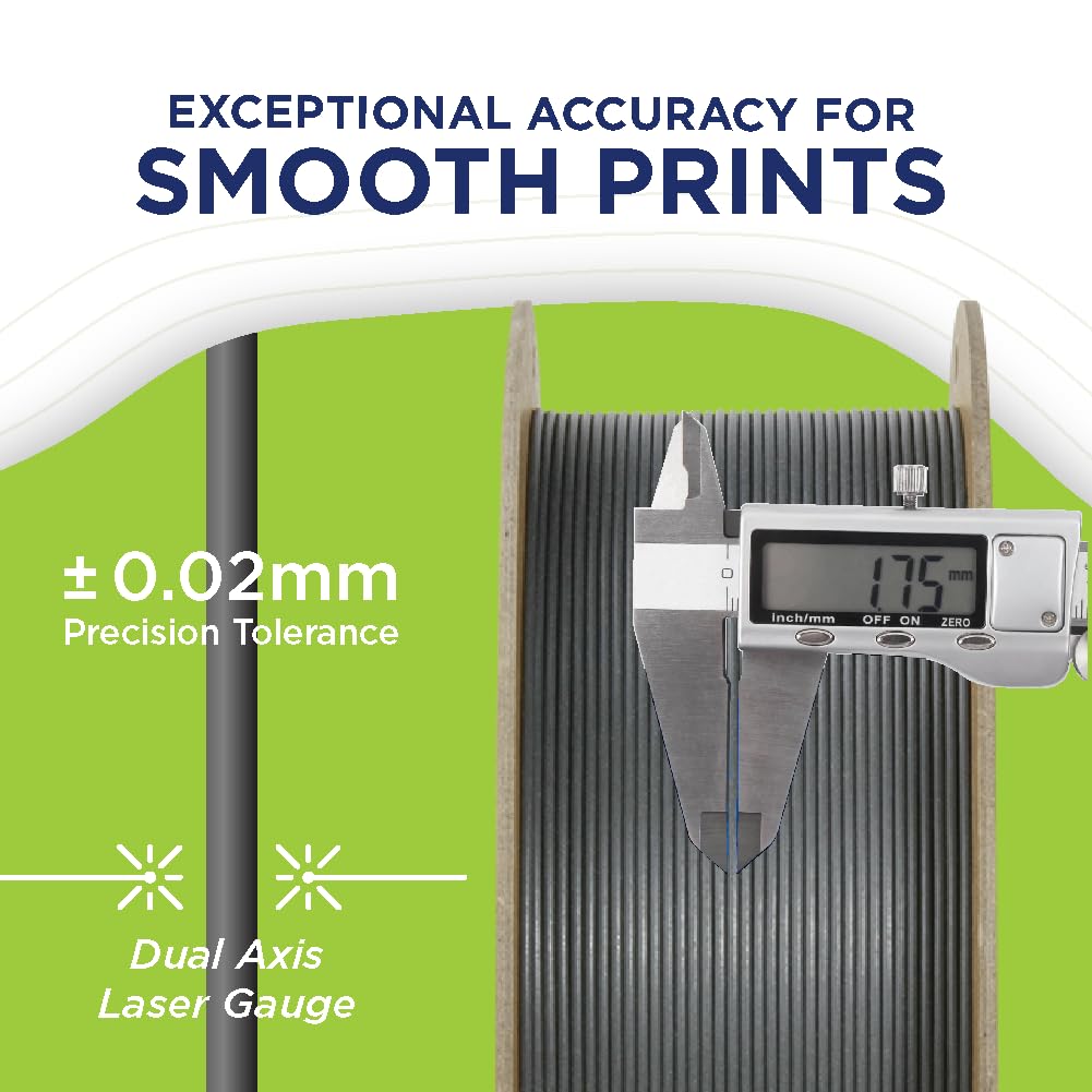 Polymaker Matte PLA Filament Fossil Grey 1.75mm 1kg 3D Printing Filament, PolyTerra 3D Printer PLA Filament POLYMAKER