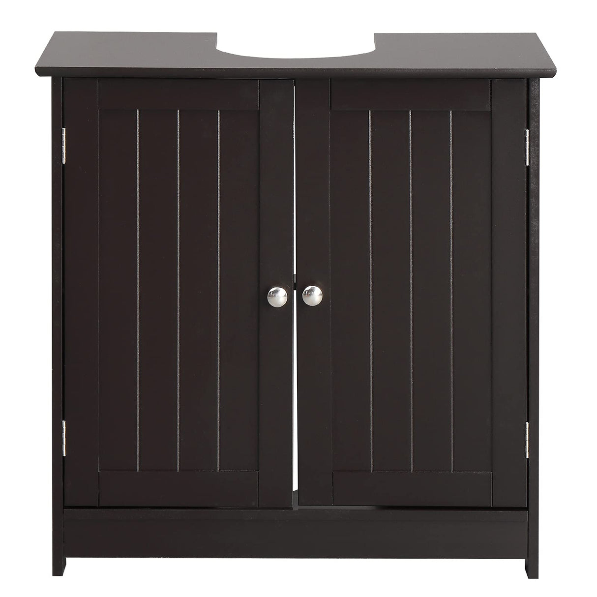 Bonnlo Pedestal Under Sink Storage Bathroom Vanity with 2 Doors Traditional Bathroom Cabinet Space Saver Organizer 23 5/8" x 11 7/16" x 23 5/8" (L x W x H) (Espresso) Bonnlo