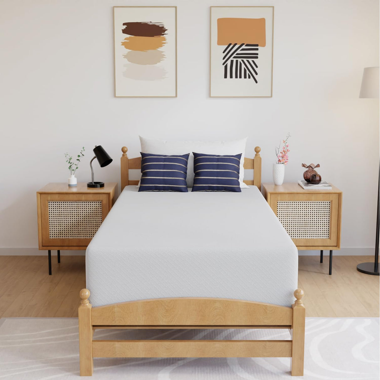 FDW 14 inch Gel Memory Foam Mattress Medium Firm Mattresses for Cool Sleep Relieving No Fiberglass CertiPUR-US Certified Mattress in a Box,Twin FDW