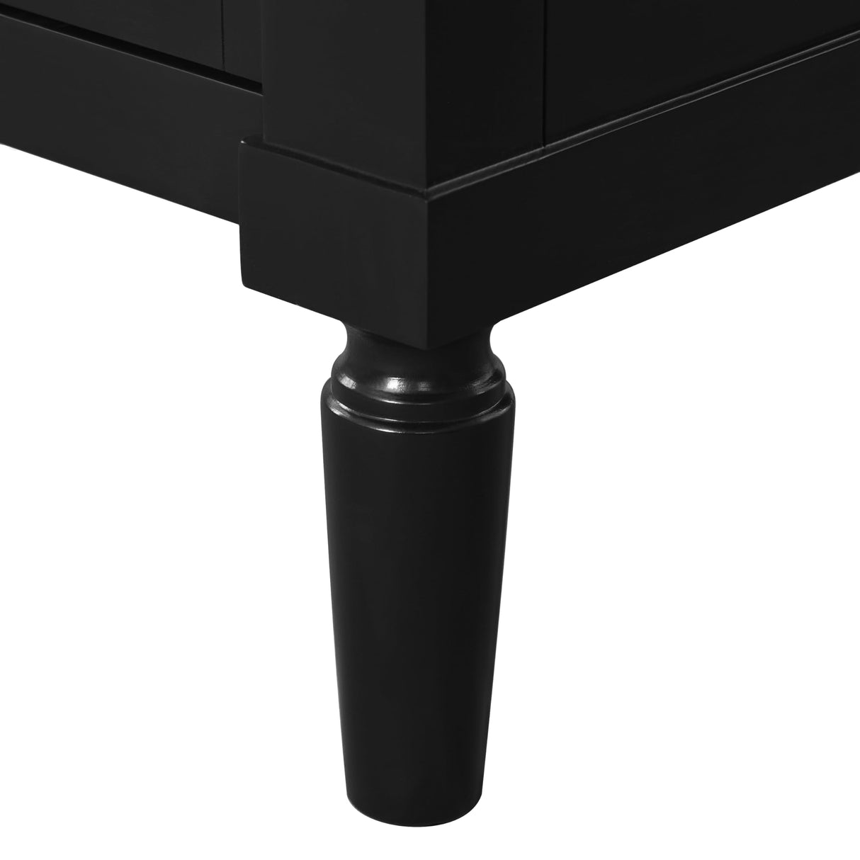 Merax 24” Bathroom Vanity with Sink, Powder Room Small Bathroom Vanity with 2-Door Cabinet, Undermount Sink, Solid Wood Frame Bathroom Storage Cabinet (Black) Merax