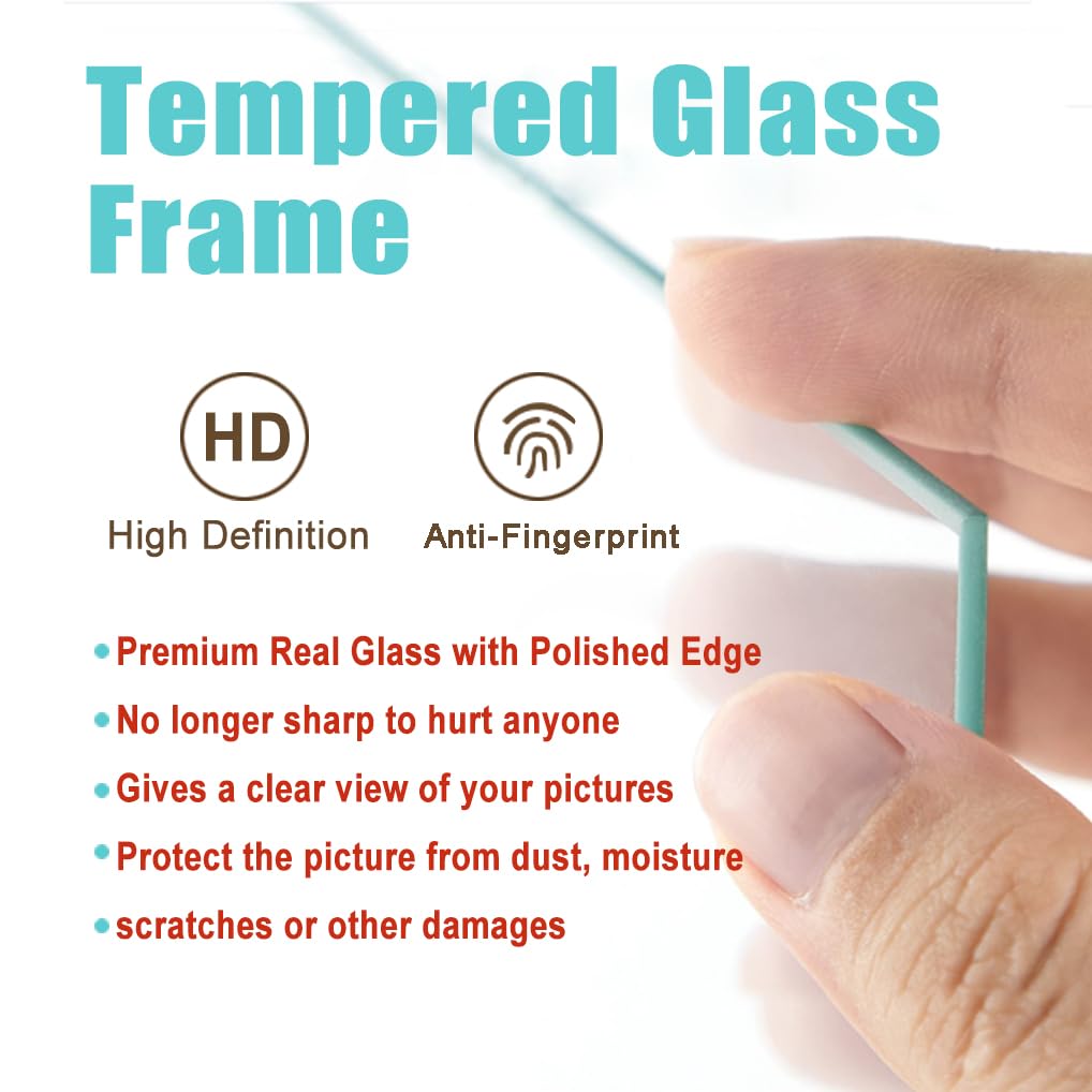 KTKDE 5x7 Picture frame Set of 2,4x6 with mat 5x7 without Mat,Modern Style Wood Composite Frame, Real Glass, Studio Gallery 5x7 frame Wall Mount and Tabletop Display Family Friends Wedding Ideal Gift KTKDE