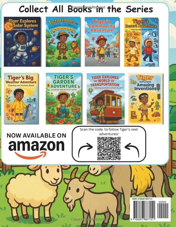 Tiger's Farm Adventure: Coloring and Activity Book (Tiger's Learning Adventures) Majosta