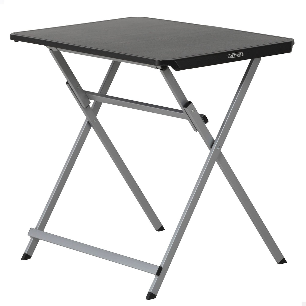 Lifetime Small Folding Table, Personal TV Tray - Portable - great for Kids, Camping, Cards, or Laptops - Plastic Black 30 Inch (80623) Lifetime