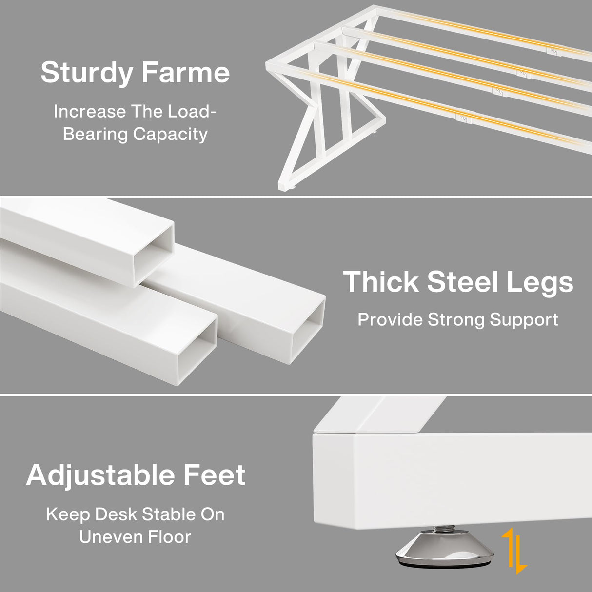 Tribesigns 78.7 Inches Long Computer Desk, Two Person Desk Large Executive Office Desk, Double Desk Study Writing Table for Home Office (Brown/White) Tribesigns
