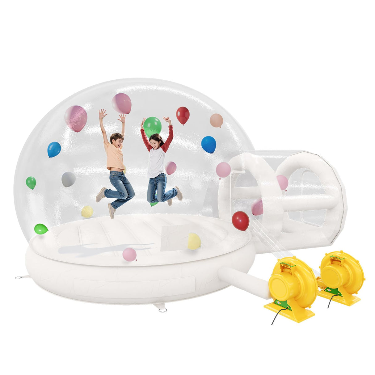 Albott 13FT Inflatabla Bubble Bounce House, Bubble House Inflatable Dome with 750W and 550W Air Blowers for Birthday Parties, Wedding and Gender Revealing Albott