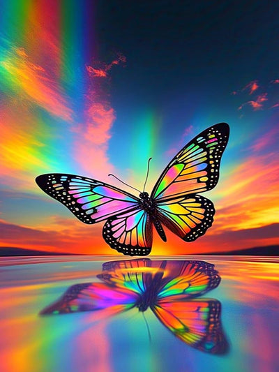 NWQZBYHT Butterfly Diamond Art Kits for Adults,5D Diamond Painting Kits for Beginner,DIY Round Full Drill Diamond Dots Paintings Picture Gem Art Kits for Adults Crafts Home Wall Decor 12x16 Inch