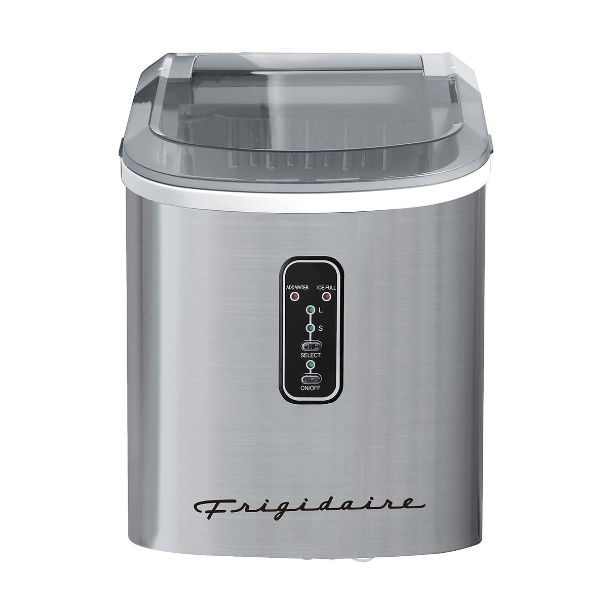 Frigidaire EFIC103-AMZ-SC Counter Top Maker with Over-Sized Ice Bucket, Stainless Steel, Self Cleaning Function, Heavy Duty, Stainless Frigidaire